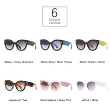 Load image into Gallery viewer, SHAUNA Oversized Round Women Sunglasses Brand Designer Rivets Eyewear Ins Popular Retro Gradient Men Sun Glasses Shades UV400