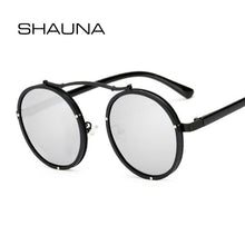Load image into Gallery viewer, SHAUNA Popular Women Round Sunglasses Brand Designer Vintage Men Matte Frame Sun Glasses UV400