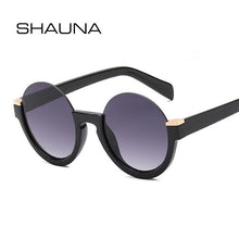 Load image into Gallery viewer, SHAUNA Retro Half Frame Round Gradient Sunglasses Glasses Frames