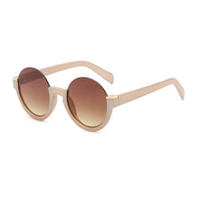 Load image into Gallery viewer, SHAUNA Retro Half Frame Round Gradient Sunglasses Glasses Frames