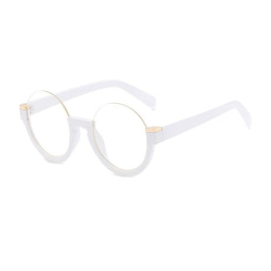 SHAUNA Retro Half Frame Round Gradient Sunglasses Glasses Frames