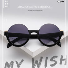 Load image into Gallery viewer, SHAUNA Retro Half Frame Round Gradient Sunglasses Glasses Frames
