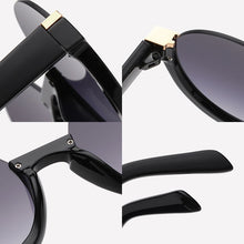 Load image into Gallery viewer, SHAUNA Retro Half Frame Round Gradient Sunglasses Glasses Frames