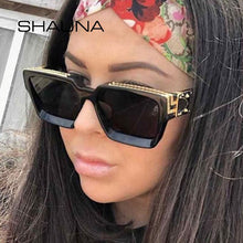 Load image into Gallery viewer, SHAUNA Retro Square Sunglasses Women Ins Popular Sun Glasses Men UV400