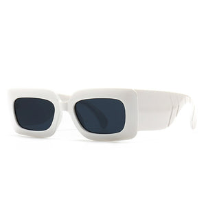 SHAUNA Retro Square Women Sunglasses Brand Designer Wide Legs Eyewear Shades UV400 Men Fluorescent Green Sun Glasses