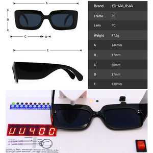 SHAUNA Retro Square Women Sunglasses Brand Designer Wide Legs Eyewear Shades UV400 Men Fluorescent Green Sun Glasses