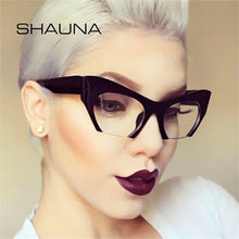 Carica l&#39;immagine nel visualizzatore di Gallery, Retro Women Half Frame Cat Eye Glasses Frames Fashion Optical Frame