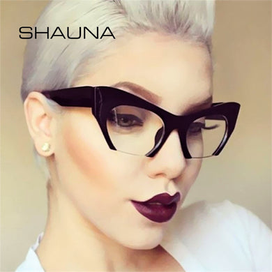 Retro Women Half Frame Cat Eye Glasses Frames Fashion Optical Frame