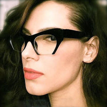 Carica l&#39;immagine nel visualizzatore di Gallery, Retro Women Half Frame Cat Eye Glasses Frames Fashion Optical Frame