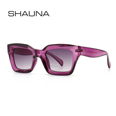 SHAUNA Rivetti Occhiali da sole quadrati Donna Designer di marca Retro Blu Viola Occhiali da uomo Occhiali da sole sfumati Tonalità UV400 