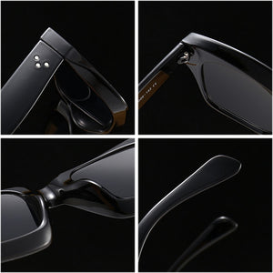 SHAUNA Rivets Square Sunglasses Women Brand Designer Retro Blue Purple Eyewear Men Gradient Sun Glasses Shades UV400