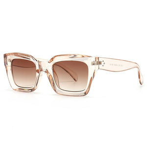 SHAUNA Rivets Square Sunglasses Women Brand Designer Retro Blue Purple Eyewear Men Gradient Sun Glasses Shades UV400