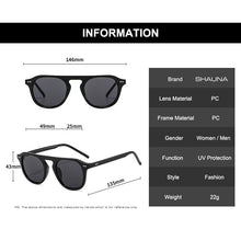 Load image into Gallery viewer, SHAUNA Rivets Retro Jelly Frame Round Sunglasses UV400