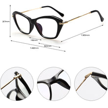 Load image into Gallery viewer, SHAUNA Vintage Cat Eye Frame Brand Designer  Blue Rays Protection Clear Lens Glasses Women Reading Eyeglasses