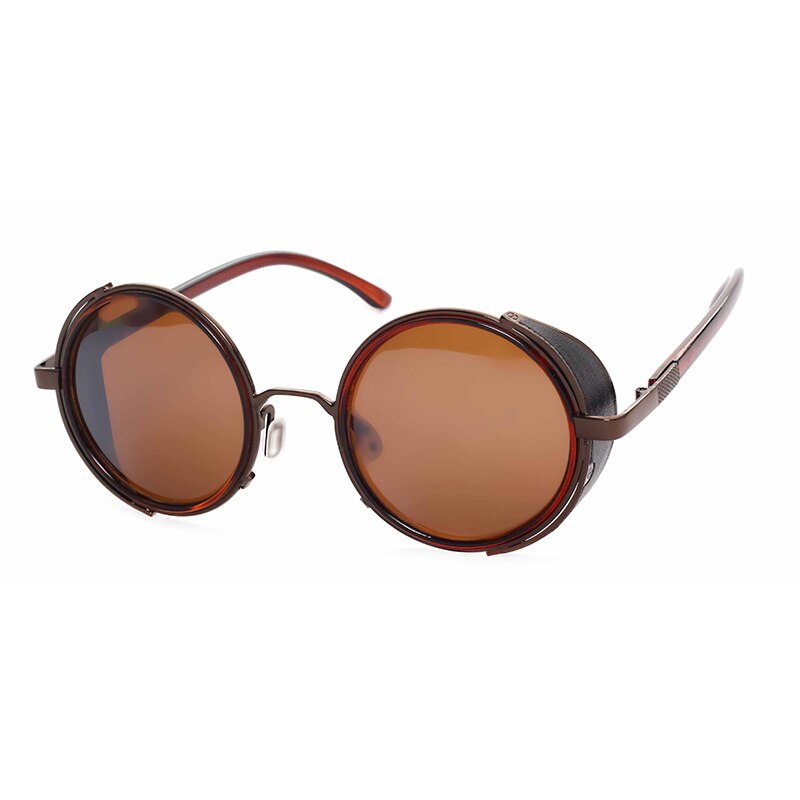 SHAUNA Vintage Women Steampunk Retro Coating Men Round Sunglasses Brand Designer Punk Sun Glasses UV400
