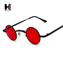 Load image into Gallery viewer, SHAUNA Wide Bridge Retro Rock Punk Sunglasses Classic Small Round Clear Red Sun Glasses UV400