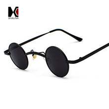 Load image into Gallery viewer, SHAUNA Wide Bridge Retro Rock Punk Sunglasses Classic Small Round Clear Red Sun Glasses UV400