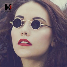 Load image into Gallery viewer, SHAUNA Wide Bridge Retro Rock Punk Sunglasses Classic Small Round Clear Red Sun Glasses UV400