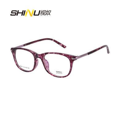 SHINU Brand Designer Glasses Frame TR90 Optical Eyeglasses Frame Women Men Prescription Eyewear Oculos De Grau SH017