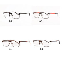 Load image into Gallery viewer, SHINU Men&#39;s eyeglasses frame metal glasses frame men full and half  frame eyeglasses factory price 10pcs /lot mixed model color