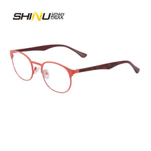 Load image into Gallery viewer, SHINU brand glasses frame women round optical eyeglasses frame female ladies eye glasses frames eyewear spectacles