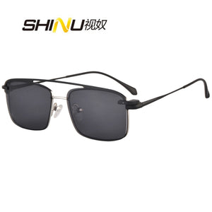 SHINU  polarized sunglasses man clip-on sun-glasses outdoor sports optics frame  Prescription eyeglasses frame clip on two used