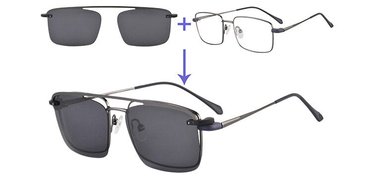 SHINU  polarized sunglasses man clip-on sun-glasses outdoor sports optics frame  Prescription eyeglasses frame clip on two used