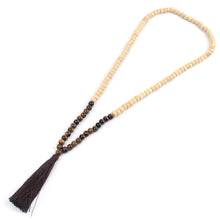 Load image into Gallery viewer, SHINUSBOHO Tassel Long Necklace for Women Handmade 8 mm Semi-precious Stones &amp; Wood Beaded Necklace Friends Jewelry Female