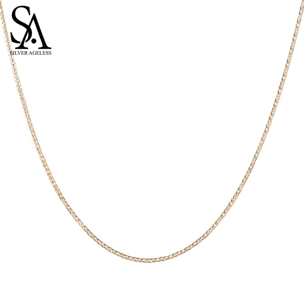 18K Rose Gold Necklace for Women Fine Jewelry 2017 New Arrival
