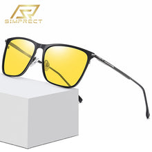 Carica l'immagine nel visualizzatore di Gallery, SIMPRECT 2022  Square Polarized Sunglasses Men UV400 High Quality Elasticity Metal Sun Glasses Anti-glare Driving Eyewear
