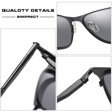 Carica l'immagine nel visualizzatore di Gallery, SIMPRECT 2022  Square Polarized Sunglasses Men UV400 High Quality Elasticity Metal Sun Glasses Anti-glare Driving Eyewear
