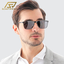 Load image into Gallery viewer, SIMPRECT 2022 Polarized Sunglasses Men Square Mirror UV400 High Quality Metal Sun Glasses Vintage Retro Anti-glare Driving Gafas