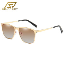 Load image into Gallery viewer, SIMPRECT 2022 Polarized Sunglasses Men Square Mirror UV400 High Quality Metal Sun Glasses Vintage Retro Anti-glare Driving Gafas