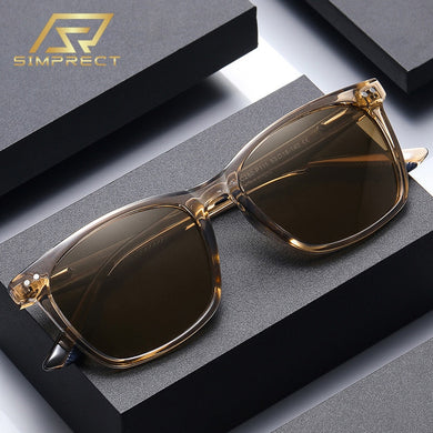 SIMPRECT 2023 Polarized Sunglasses Women UV400  TR90 Retro Square Sun Glasses Men Anti-glare Driving Eyewear