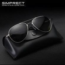 Carica l'immagine nel visualizzatore di Gallery, SIMPRECT Pilot Polarized Sunglasses Men 2022 UV400 High Quality Retro Sunglasses Vintage Anti-Glare Driver's Sun Glasses For Men