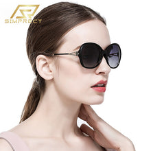 Load image into Gallery viewer, SIMPRECT Polarized Sunglasses Women 2023 Oversized Square Sunglasses Retro Rhinestone Sun Glasses Vintage Black Shades For Women
