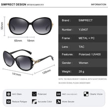 Carica l&#39;immagine nel visualizzatore di Gallery, SIMPRECT Occhiali da sole polarizzati Donna 2023 Occhiali da sole quadrati oversize Retro Anti-glare Occhiali da sole per conducente Occhiali da sole per le donne 