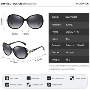 SIMPRECT Occhiali da sole polarizzati Donna 2023 Occhiali da sole quadrati oversize Retro Anti-glare Occhiali da sole per conducente Occhiali da sole per le donne 