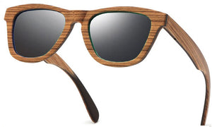 SKYDOVE Cat Eye Zebra Retro Wood Sunglasses Men Man Sunglasses Polarised Sport Polarized Sunglasses For Men
