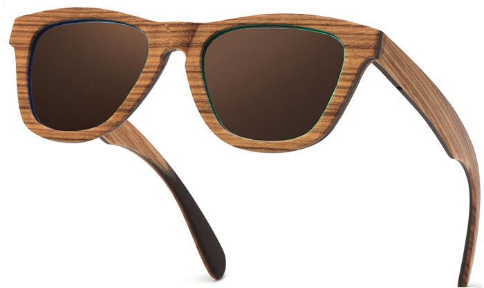 SKYDOVE Cat Eye Zebra Retro Wood Sunglasses Men Man Sunglasses Polarised Sport Polarized Sunglasses For Men