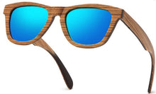 Load image into Gallery viewer, SKYDOVE Cat Eye Zebra Retro Wood Sunglasses Men Man Sunglasses Polarised Sport Polarized Sunglasses For Men