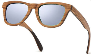 SKYDOVE Cat Eye Zebra Retro Wood Sunglasses Men Man Sunglasses Polarised Sport Polarized Sunglasses For Men
