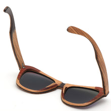 Load image into Gallery viewer, SKYDOVE Cat Eye Zebra Retro Wood Sunglasses Men Man Sunglasses Polarised Sport Polarized Sunglasses For Men