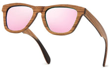 Load image into Gallery viewer, SKYDOVE Cat Eye Zebra Retro Wood Sunglasses Men Man Sunglasses Polarised Sport Polarized Sunglasses For Men