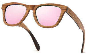 SKYDOVE Cat Eye Zebra Retro Wood Sunglasses Men Man Sunglasses Polarised Sport Polarized Sunglasses For Men