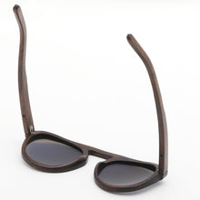 Load image into Gallery viewer, SKYDOVE Oval Black Bamboo Sunglasses Men Mens Sunglasses Polarized UV400 Polarized Sunglasses Women Wooden