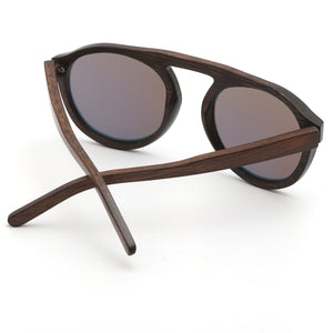 SKYDOVE Oval Black Bamboo Sunglasses Men Mens Sunglasses Polarized UV400 Polarized Sunglasses Women Wooden