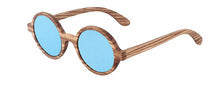 Load image into Gallery viewer, SKYDOVE Polarized  Wooden Sunglasses Men 2023 Vintage Kids Zebra Wood Sunglasses Round Women Bamboo Wood Sunglasses Men