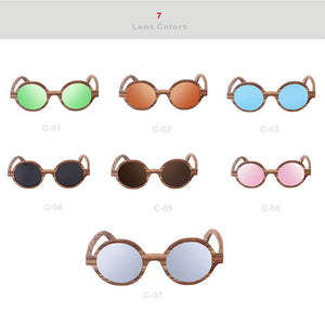 SKYDOVE Polarized  Wooden Sunglasses Men 2023 Vintage Kids Zebra Wood Sunglasses Round Women Bamboo Wood Sunglasses Men