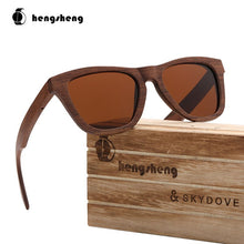 Load image into Gallery viewer, SKYDOVE Wrap Walnut Wood Frame Sunglasses 2023 Sunglasses Men Poarized Bamboo Sunglasses Women 2023